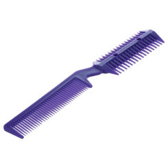 3X Metal Blade Razor Plastic Hair Comb Cutter Trimmer Purple