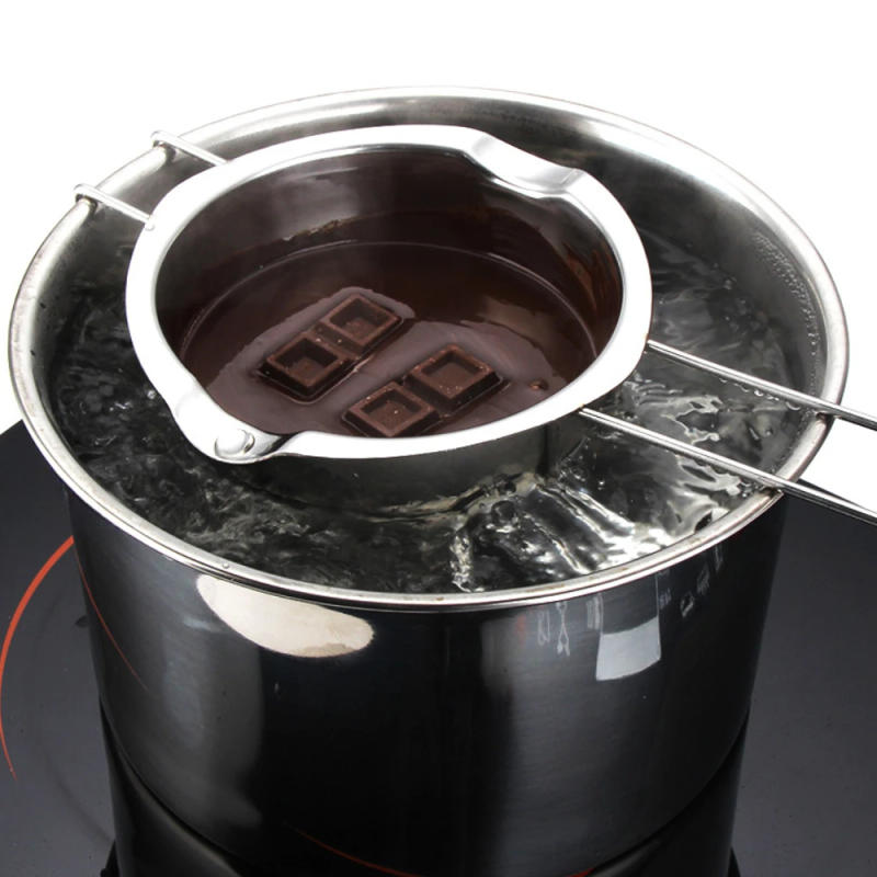 Description Picture 6 of item2Pcs Stainless Steel Wax Melting Pot Multi Size Candle Soap Making Set Chocolate Baking Long Handle Anti Scalding Household Tool