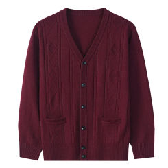 Korean Fashon Sweater Men Newest Autumn Winter Long Sleeve Wool Cardigan V-Neck Knitted Coat Casual Mens Clothing