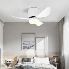 Low Floor Modern LED Ceiling Fan with Variable Frequency DC Remote Control, Household Use, Ventilation Fan, Motor Electric Fan