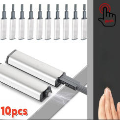 10 Pcs Magnetic Push Latches for Cabinets Push to Open Cabinet Hardware Push Touch Damper Buffers Drawer Push Latch Door Stopper