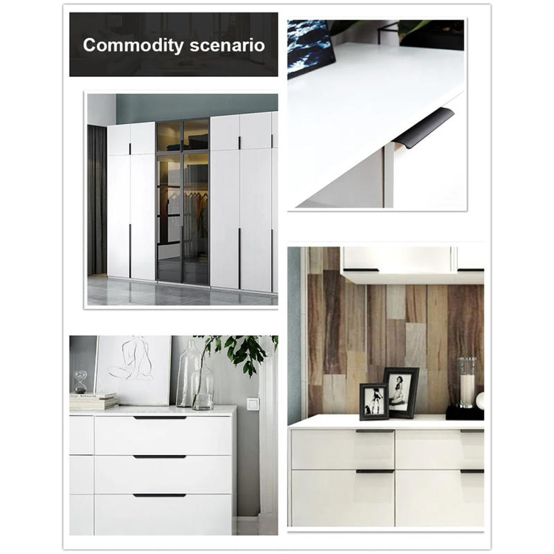 Description Picture 3 of item1PC Cabinet Pull Rings Home Furniture Drawer Handles Kitchen Cabinet Door Handles Cupboard Drawer Concealed Finger Edge Pull