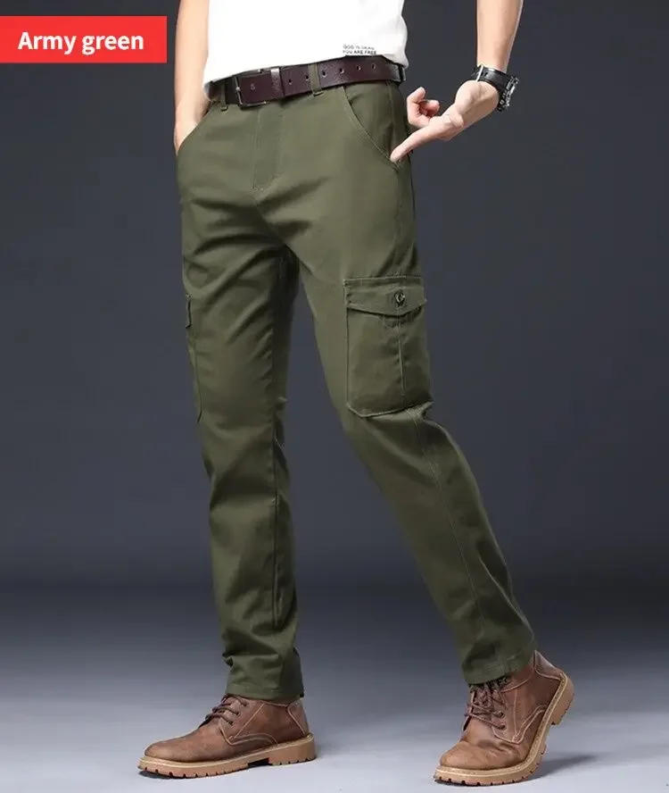 Description Picture 6 of item2024 New Men‘s Cargo Pants Loose Army Tactical Pants Multi-pocket Casual Trousers Pantalon Homme Male Cotton Military Overalls