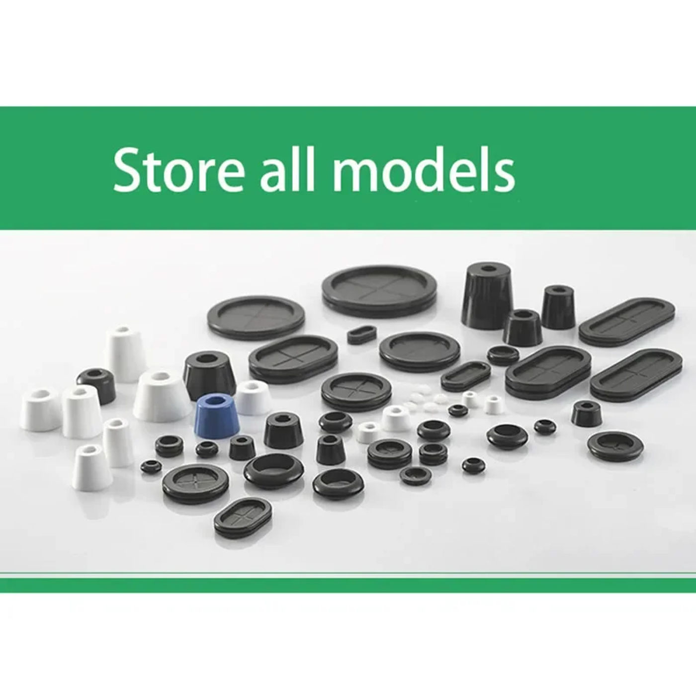 Description Picture 5 of itemOval Rubber Grommet Wiring Black Wires Protector Rings Blanking Blind Plug Dust Seal Rings 13 20 23 25 26 30 35 38 40 50 60mm