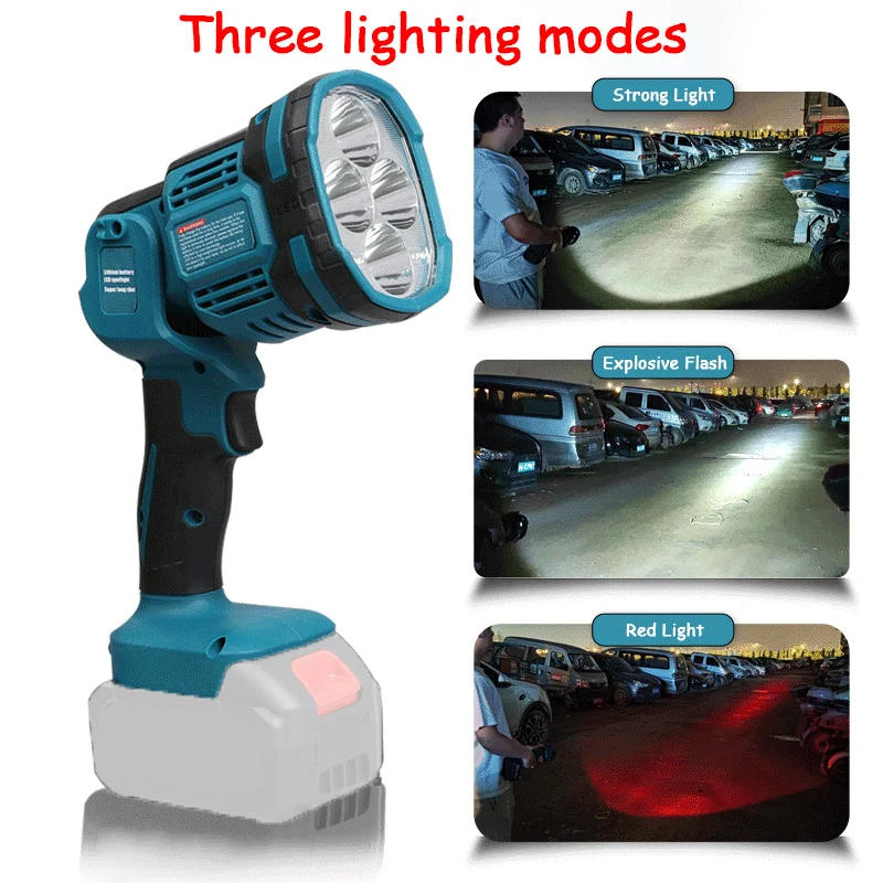 Description Picture 3 of itemPortable Outdoor Foldable Flashlight LED Lighting Emergency Lamp Night Work Spotlight Torch for Makita 18V Li-ion Battery BL1830