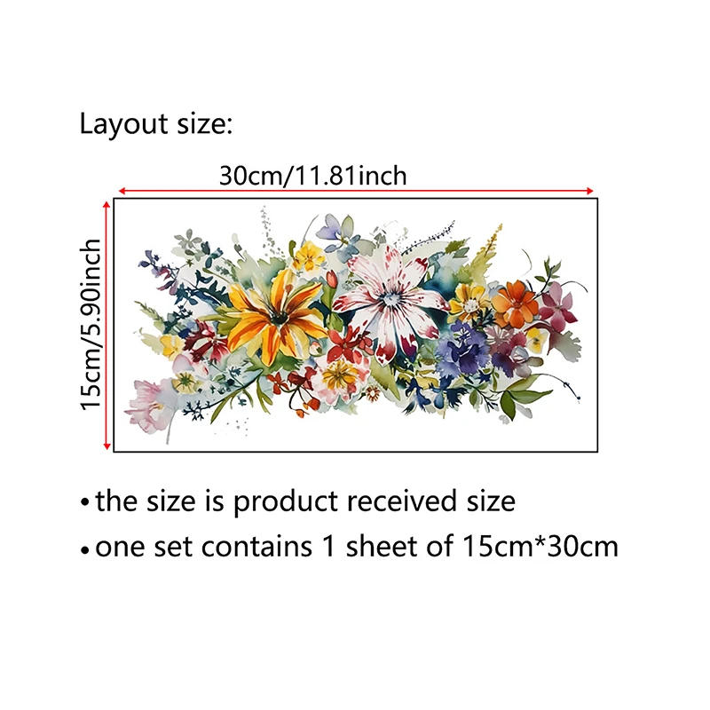Description Picture 6 of itemToilet Stickers Flower Stickers Bathroom Self-adhesive Painting Waterproof Stickers Toilet Cover Bathroom Walls Flower Stickers