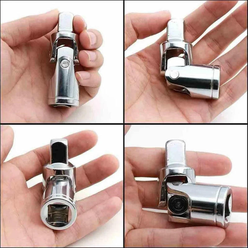 Description Picture 3 of item1/4in 3/8in 1/2in -Universal Joint Socket Swivel Drive Adapter Reducer For Ratchet Extension Bar Repair Cars Wrench Sockets