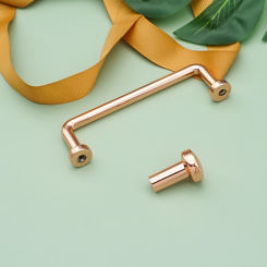 Modern Simple Handles for Furniture Bedroom Wardrobe Pulls Rose Gold Cabinet Drawer Round Knobs Cupboard Door Handle