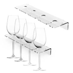 Wall-mounted Wine Glass Holder L-shaped Glass Wall Rack Acrylic Wine Glass Holders for Home Bar Organization Wall for Kitchen