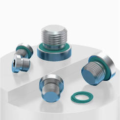 1pcs M8 M10 M12 M14 M16 M18 M20-M60 304 Stainless steel Plug Hex Socket flange Plugs Pipe plug oil plug With fluorocarbon ring