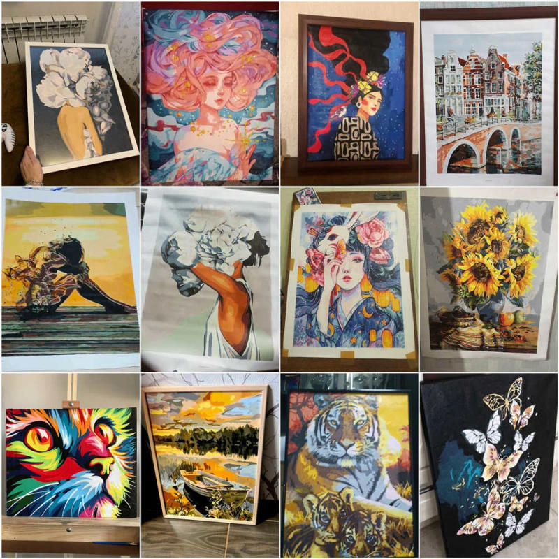 Description Picture 3 of itemHUACAN Photo Custom Painting By Number For Adults Dropshipping Kits Gift Picture Drawing Acrylic Paint On Canvas Personality DIY