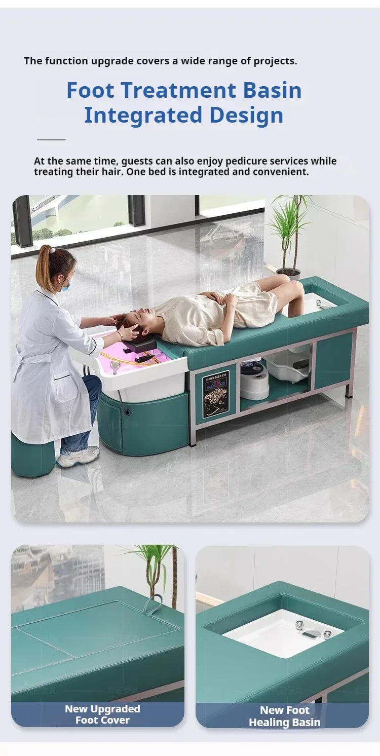 Description Picture 4 of itemHead Spa Stretcher Shampoo Treatment Massage Bed Salon Equipment Furniture Machine Salon Chairs Hair Stylist  Fryzjerskie Water