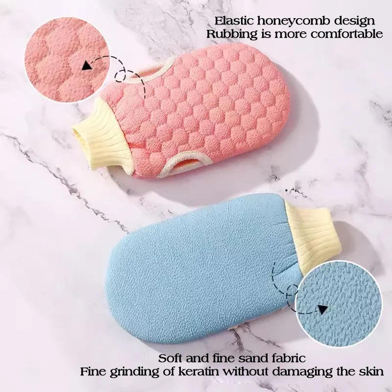 Description Picture 5 of itemBath Glove Honeycomb Body Scrub Towel Skin Exfoliating Scrubber Brush Back Body Massage Rubbing Dead Skin Cleansing Bathing Tool