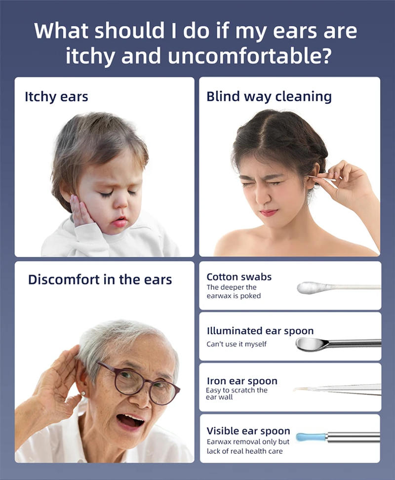 Description Picture 2 of itemBebird Note5 Pro Ear Cleaner Visual Ear Wax Removal Sticks HD Endoscope Tweezers 2 in 1 Earpick Mini Camera Otoscope Health Care