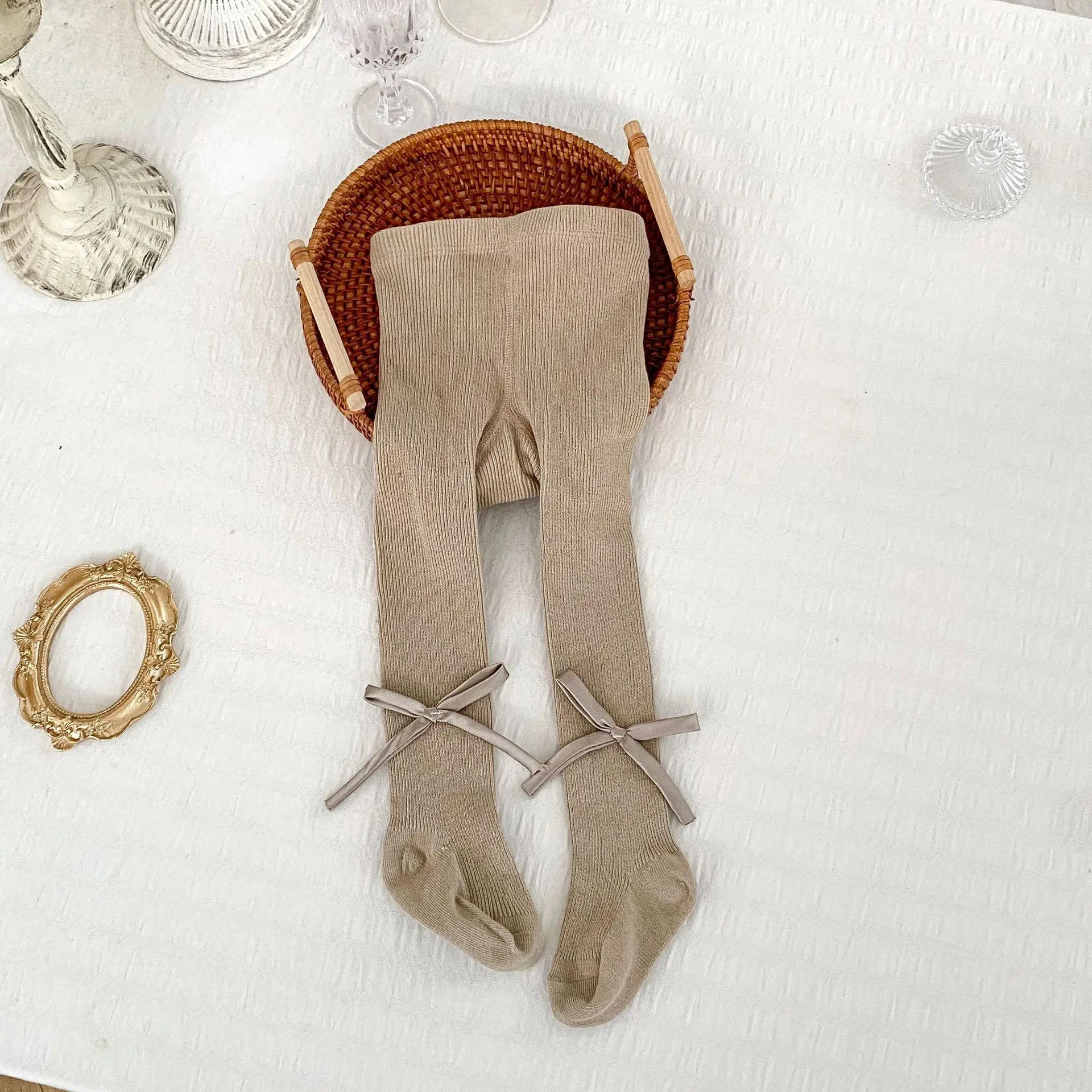 Description Picture 4 of itemSpring Baby Pantyhose Cute Bow Thin Pantyhose for Girls and Babies Versatile Daily Base Pantyhose for Outerwear