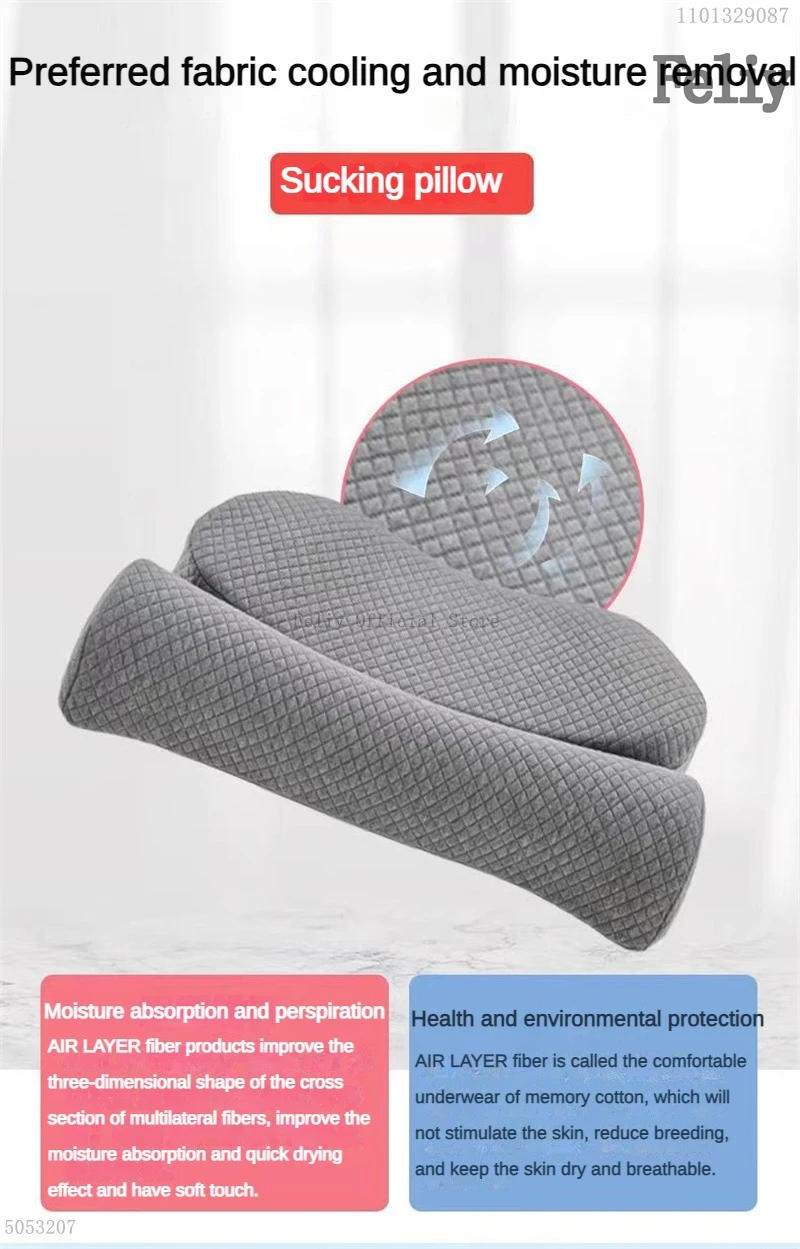 Description Picture 6 of itemMemory Foam Neck Pillow Sleeping Orthopedic Cervical Pillow Massage Neck Cushion Slow Rebound Pain Relief Sleep Cushion Bedding