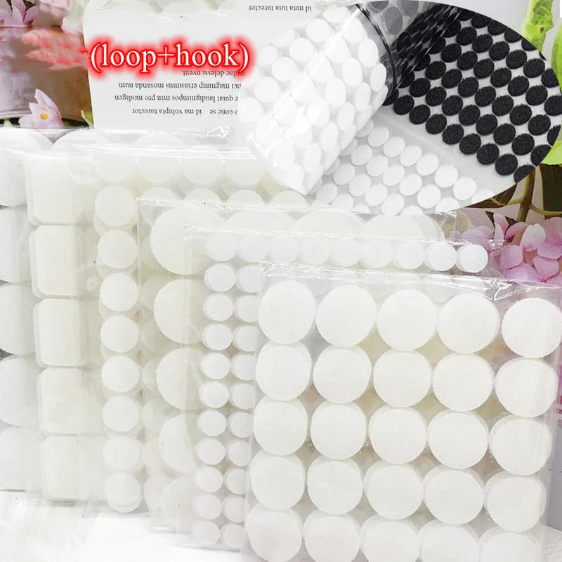 Description Picture 2 of itemStickers Adhesive Self Transparent Fastener Tape 10mm 15mm 20mm 25mm 30mm Nylon Hooks and Loops Dot Strong Glue Tape Sticker