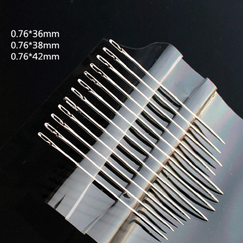 Description Picture 6 of item12Pcs Side Hole Blind Sewing Needles Stainless Steel Elderly Self Threading Needles 3 Sizes Stitching Pin DIY Hand Sewing Needle