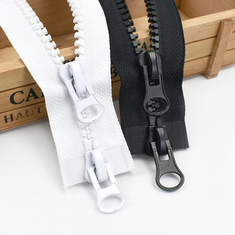 Description Picture 3 of item8# 15-500cm Resin Zipper Double Sliders Zippers For Sewing Jacket Coat Open-End Zips Repair Kit DIY Bag Clothing Accessories