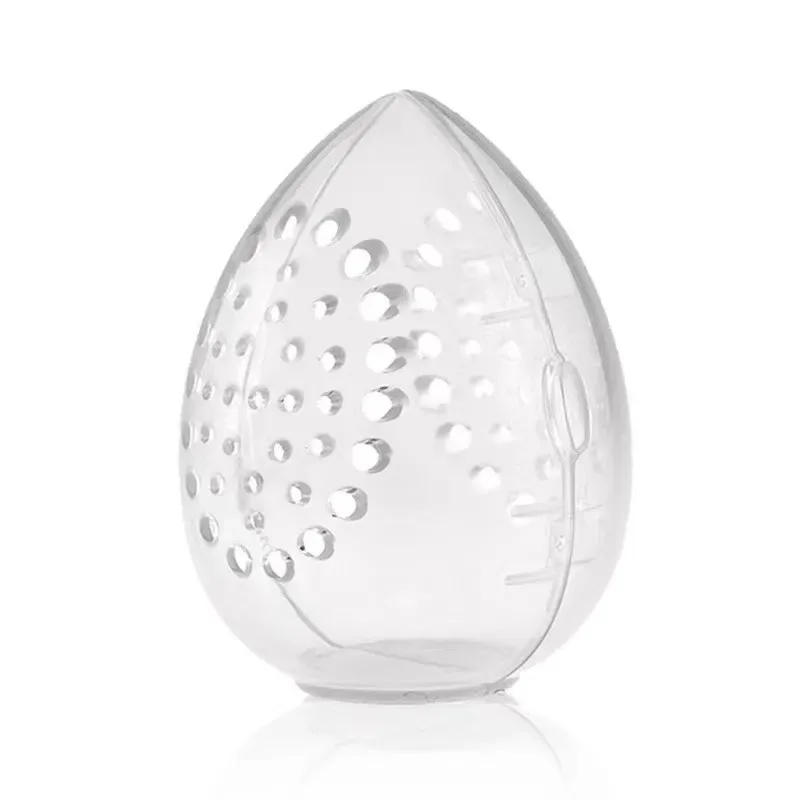 Description Picture 6 of itemEmpty Makeup Sponge Storage Box Plastic Egg Shaped Cosmetic Puff Organizer Rack Portable Makeup Blender Holder Stand Drying Box