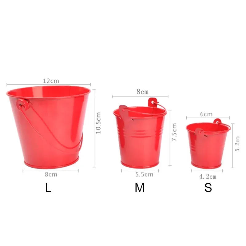 Description Picture 2 of itemMetal Bucket Wedding Decoration Candy Box Flower Pot Table Decor Birthday Party Decoration Desktop Small Figurines & Miniatures