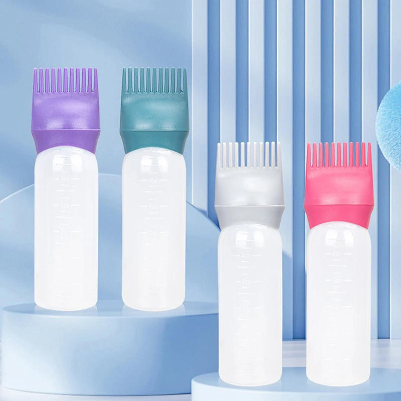 Description Picture 2 of item120ML Hair Dye Applicator Brush Bottles Dyeing Shampoo Bottle Oil Comb Hair Dye Bottle Applicator Hair Coloring Styling Tool