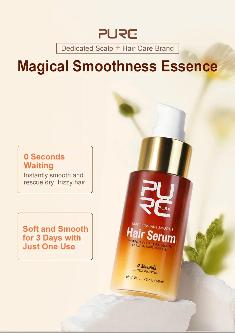 Description Picture 2 of itemMagic Instant Smoothing Hair Serum Treatment Repair Damaged Frizzy Dry Leave-In Hair Oil Professional Hair Care Products