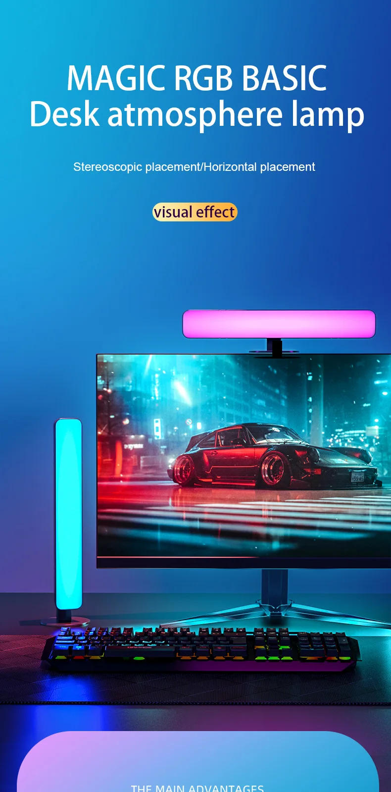 Description Picture 3 of itemXiaomi RGB Pickup Night Light Gaming Music Rhythm Lights USB LED Table Lamp Remote Control Game Desktop Decoration Children Gift