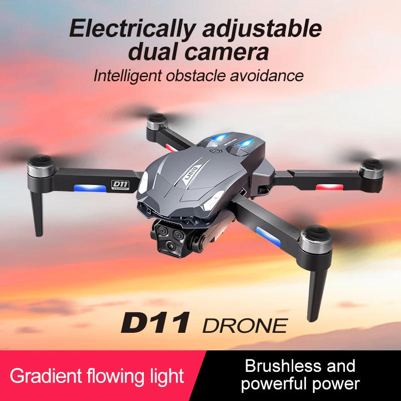 Description Picture 2 of itemXiaomi D11 Drone 8K Dual Camera Professional Obstacle Avoidance Folding Quadcopter Gradient Flowing Light Brushless Motor 10000M