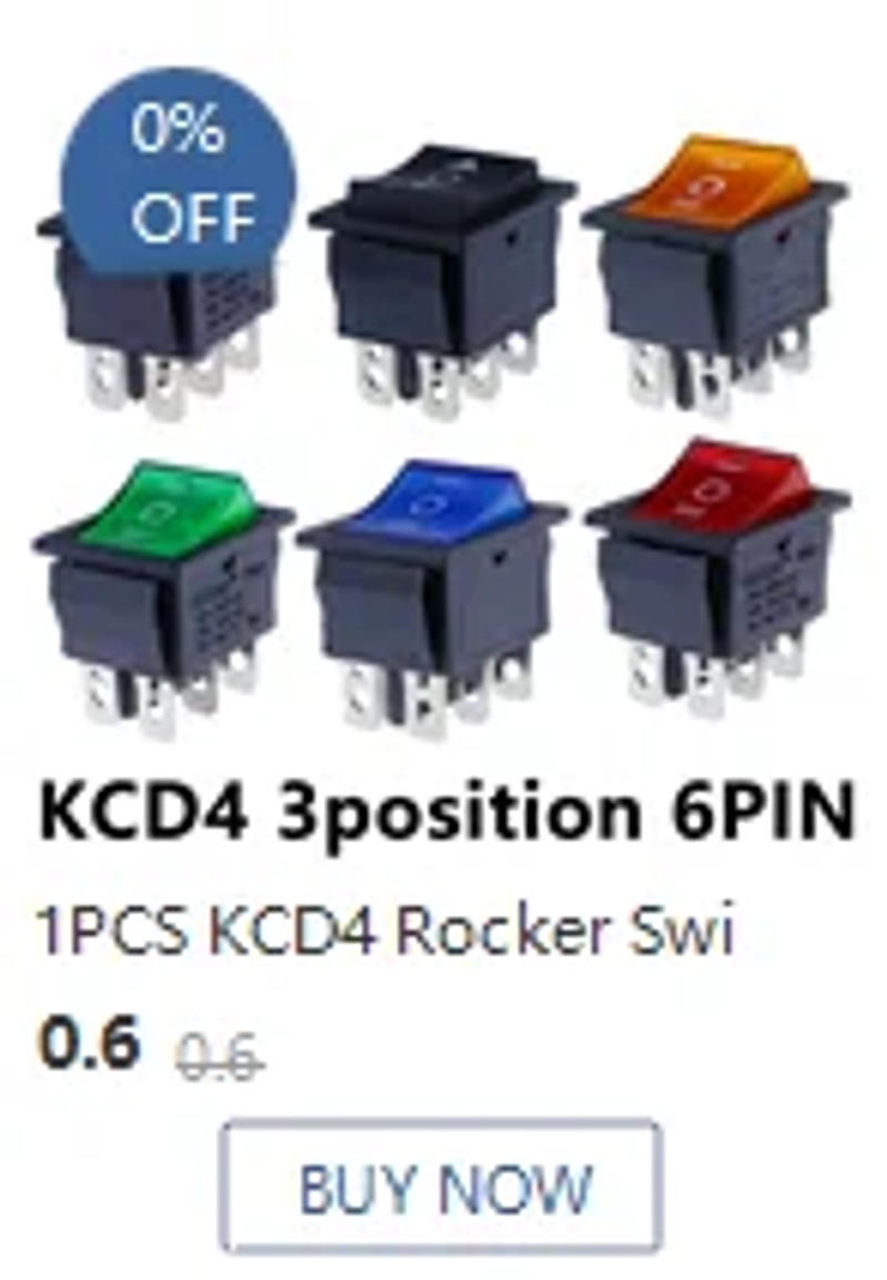 Description Picture 6 of item1 PCS,30/40A 250V AC High Current,ON/OFF,Special for Eelding Machine,KCD4,Sterling Silver Point,Rocker Power Button Switches