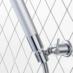 1pc Adjustable Shower Head Holder Zinc Alloy 180 Degree Shower Holder Bathroom Wall Mount Bracket Handheld Shower Fixing Bracket