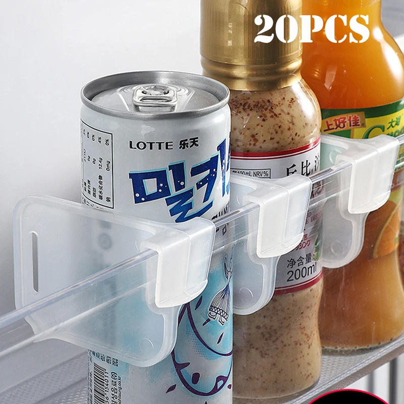 Description Picture 3 of item20 Pieces Fridge Organizer Storage Organization Divider Plastic Storage Divider Plywood Kitchen Bottle and Jar Rack Organizer
