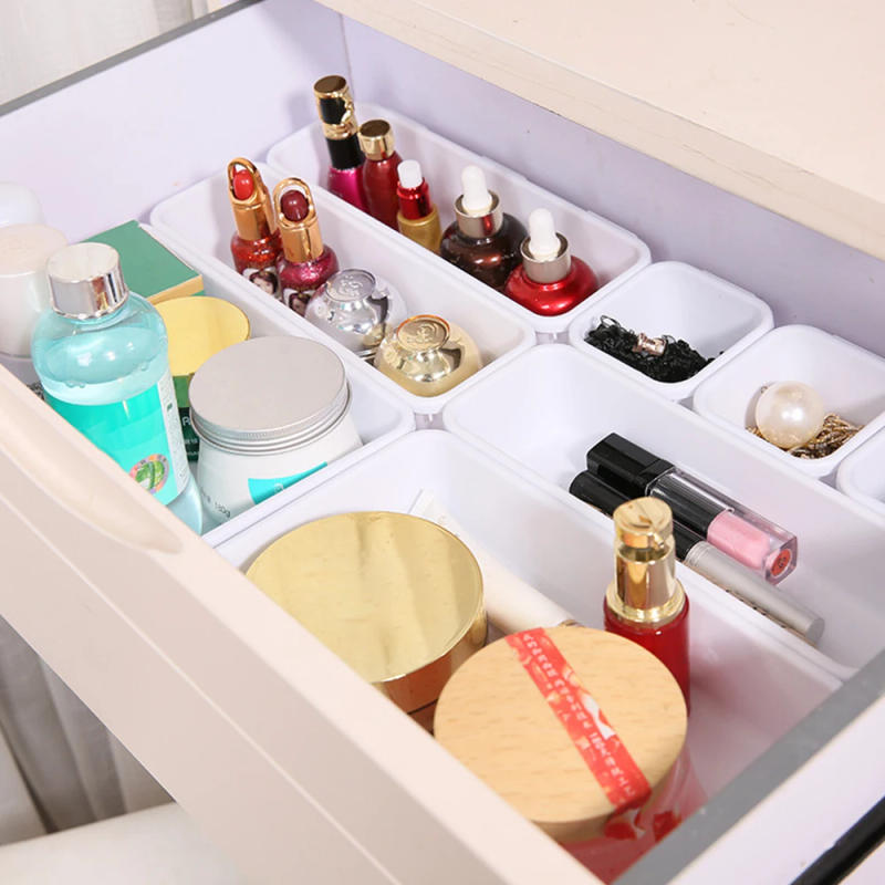 Description Picture 4 of itemDesktop Miscellaneous Drawer Storage Box Partition Artifact Can Be Freely Combined with 8PCS Cosmetics Storage Organization Box