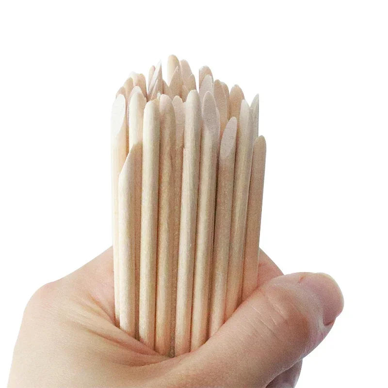 Description Picture 4 of item100-10Pcs Nail Art Pusher Orange Wood Sticks Cuticle Pusher Remover Rhinestones Dotting Removal Pedicure Manicure Care Tools