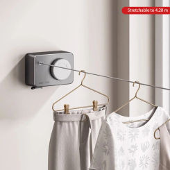 Retractable Clothes Hangers Invisible Clotheslines Stainless Steel Clothes Drying Wire Indoor Balcony Rack Bathroom Accessories
