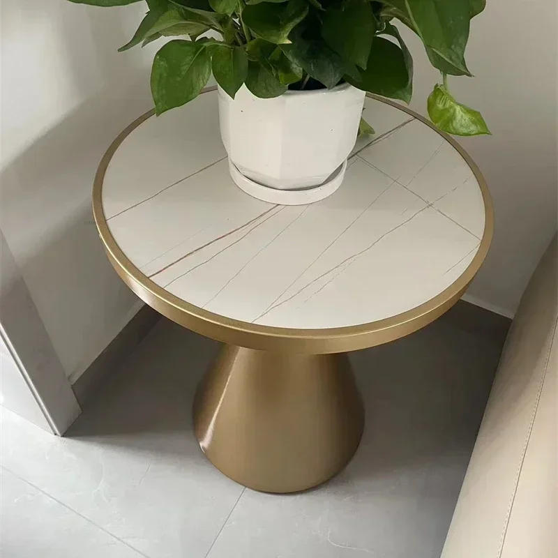 Description Picture 4 of itemNordic Slate Coffee Tables Simple Modern Bedside Table Balcony Small Round Table Light Luxury Living Room Sofa Side Table