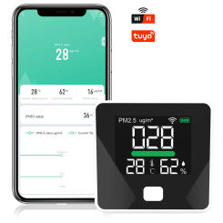 DM103B Tuya WiFi PM2.5 Air Quality Monitor Portable Mini Digital Gas Detector Temperature Humidity Sensor PM 2.5 Analyzers Meter