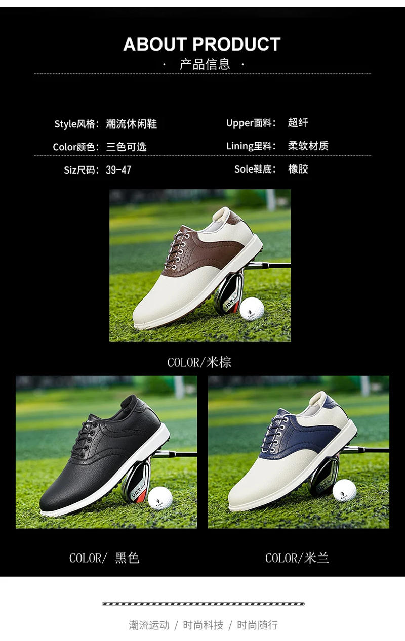 Description Picture 4 of itemProfessional Golf Shoes Men Leather Gym Sneakers Mens Luxury Brand Golf Training Man Big Size Golf Sneakers for Men