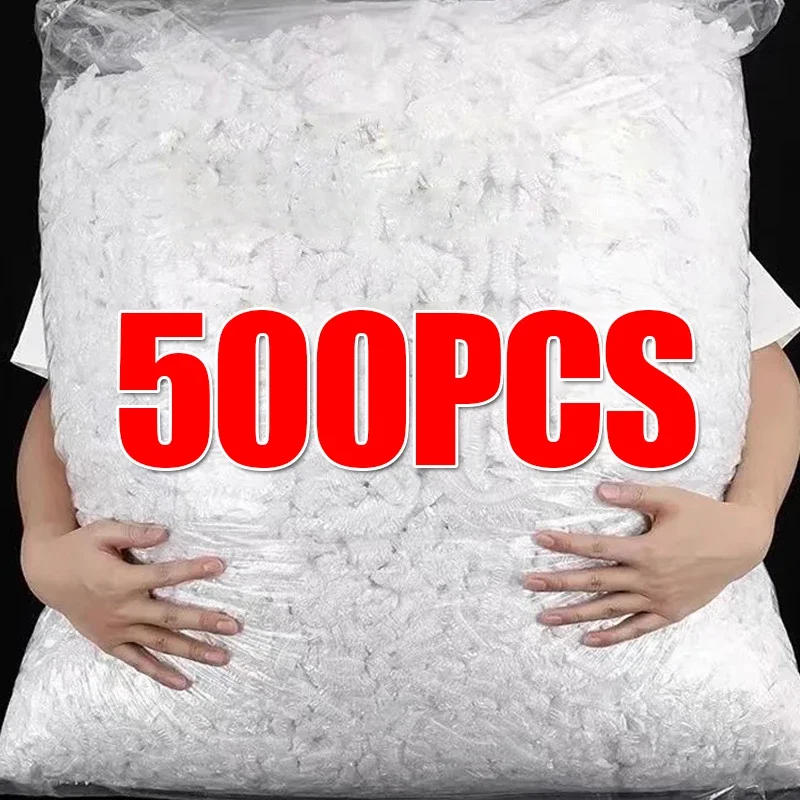 Description Picture 3 of item500/10PCS Food Cover Disposable Transparent Food Lids Plastic Wraps Fresh-keep Bags for Home Kitchen Storage Elastic Bowl Cover