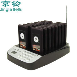 Fast Shipping Wireless Calling System Restaurant Cafe 16 Church Pagers 1 Keyboard Transmitter Paging Coaster Guest Buzzer