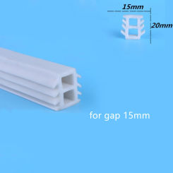 Silicone Rubber Strip for Solar Photovoltaic Bracket  Metal Cable Trench Cover Monocrystalline Solar Panel Sealing 20x15mm White