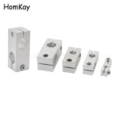 FKH Vertical Pillar Fix Cross Clamp Optical Axis Shaft Support Fasten Bracket Connect Block 6x6 8x8 8x6 10x10 10x6 to 30x30mm