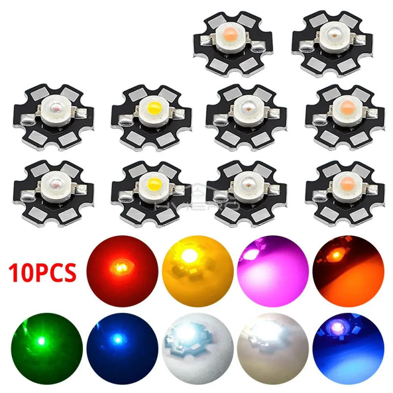 Description Picture 6 of item1W Light Beads LED White Garden Holiday Decoration Atmosphere Chip Bulb Bright COB Diodes Lamp With Star PCB Platine Heat Sink