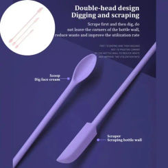 New Silicone Mini Spatula Heat Resistant Long Handle Dual-Ended Scraper With Spoon Kitchen Gadget Jam Scraper Accessories