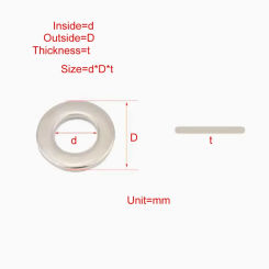 Nickel Plated Flat Washer/Carbon Steel Metal Meson M3M4M5M6M8M10M20