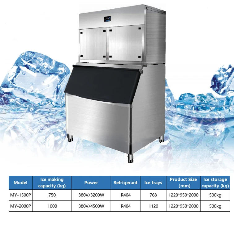 Description Picture 2 of itemAutomatic commercial 500kg ice machine cube tube block ice maker