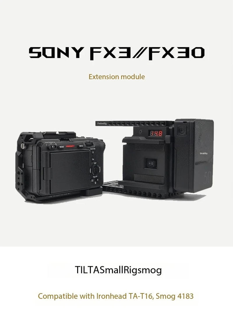 Description Picture 2 of itemFusionRig For Sony FX3/FX30 Camera Cage Expansion Module cineback