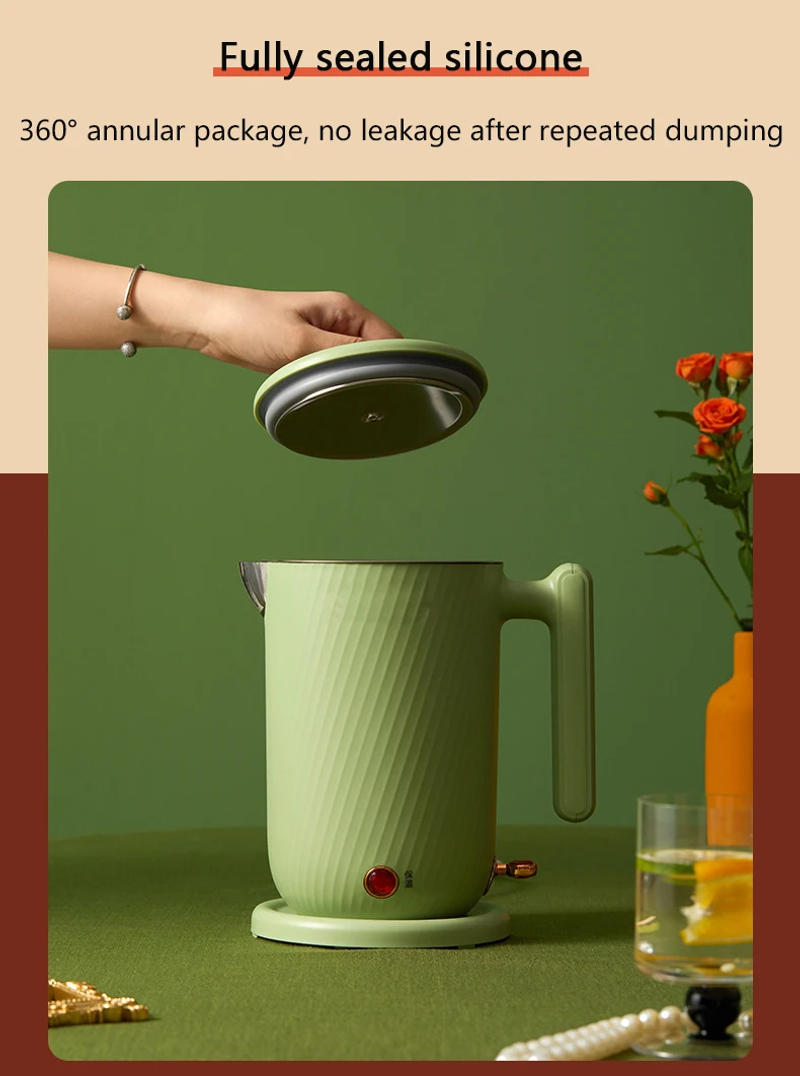 Description Picture 4 of itemDMWD 1.2L Electric Kettle Retro Water Heater Boiler Fast Heating Machine Portable Tea Maker Coffee Pot 304 Stainless Steel 220V