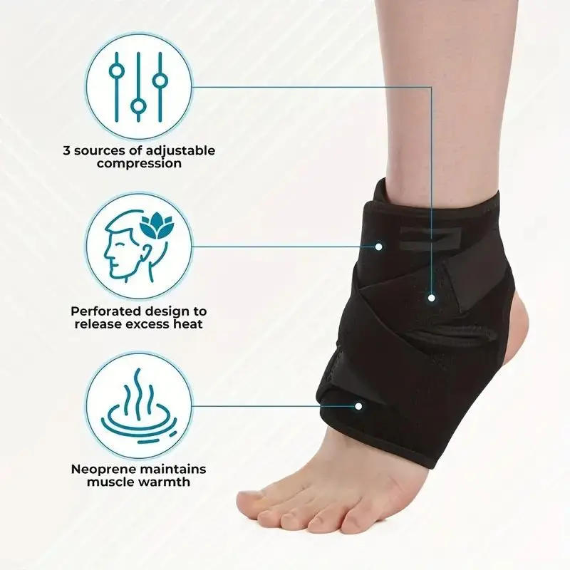 Description Picture 4 of itemAdjustable Ankle Brace Breathable & Comfortable Elastic Ankle Support Sleeve Running Basketball Volleyball Foot Tendon Support