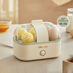 200W Electric Egg Boiler Egg Custard Steaming Cooker 6 Eggs Mini Breakfast Machine Egg Cookers Portable Steamer Food Warmer 220V